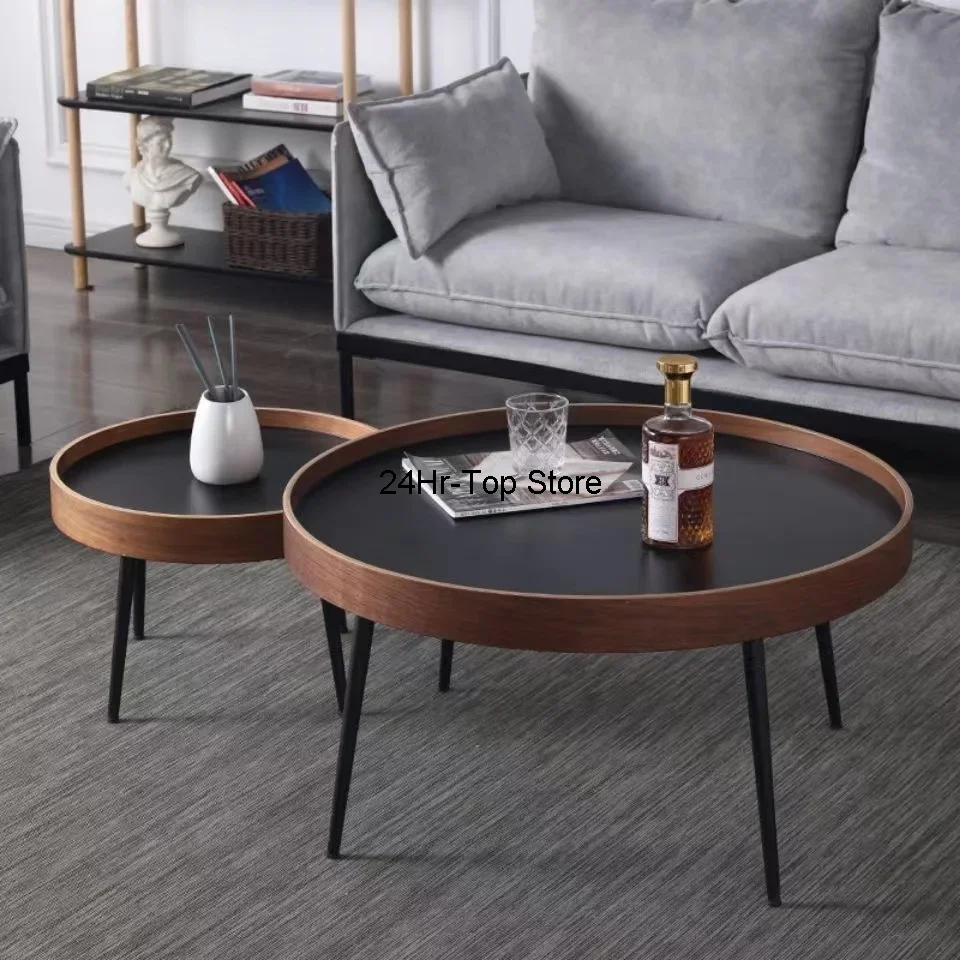 

Nordic Small Round Table Modern Minimalist Living Room Balcony Bedroom Simple Assembled Small Coffee Table Dropshipping