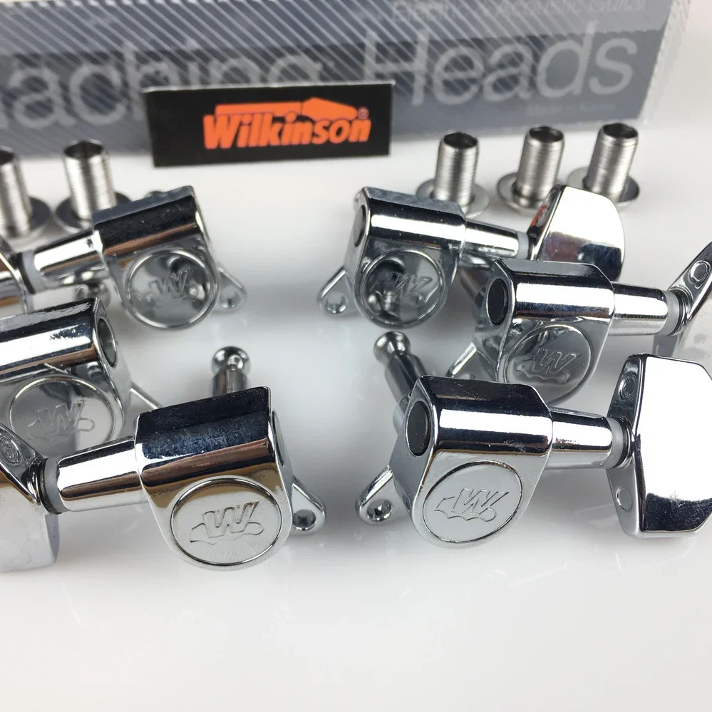 WJN-01 périphériques kinson 3R-3L JEMachine Heads Tuners WLS 3 + 3 Chrome Silver Tuning Pegs (avec emballage)