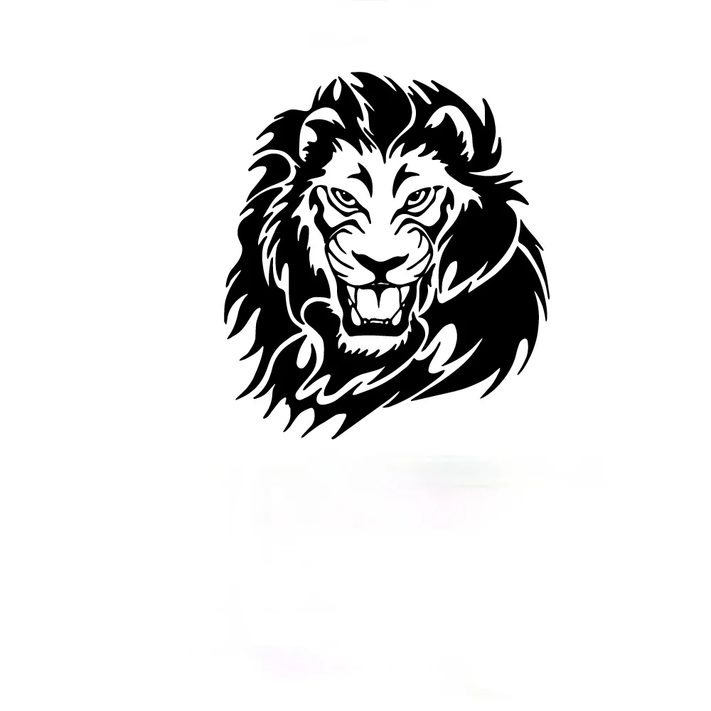 Lion animal car sticker decal, suitable for car head lion head window decoration, detachable animal decal mural large decal PVC