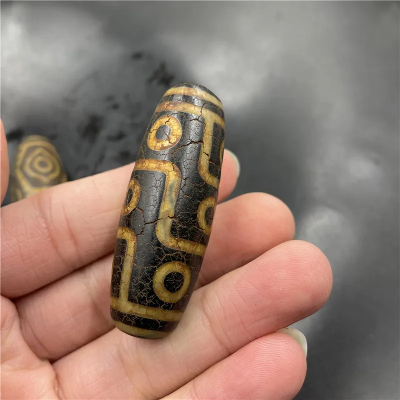 21 Tibetan Old Agate Nine Eyed Dzi Beads