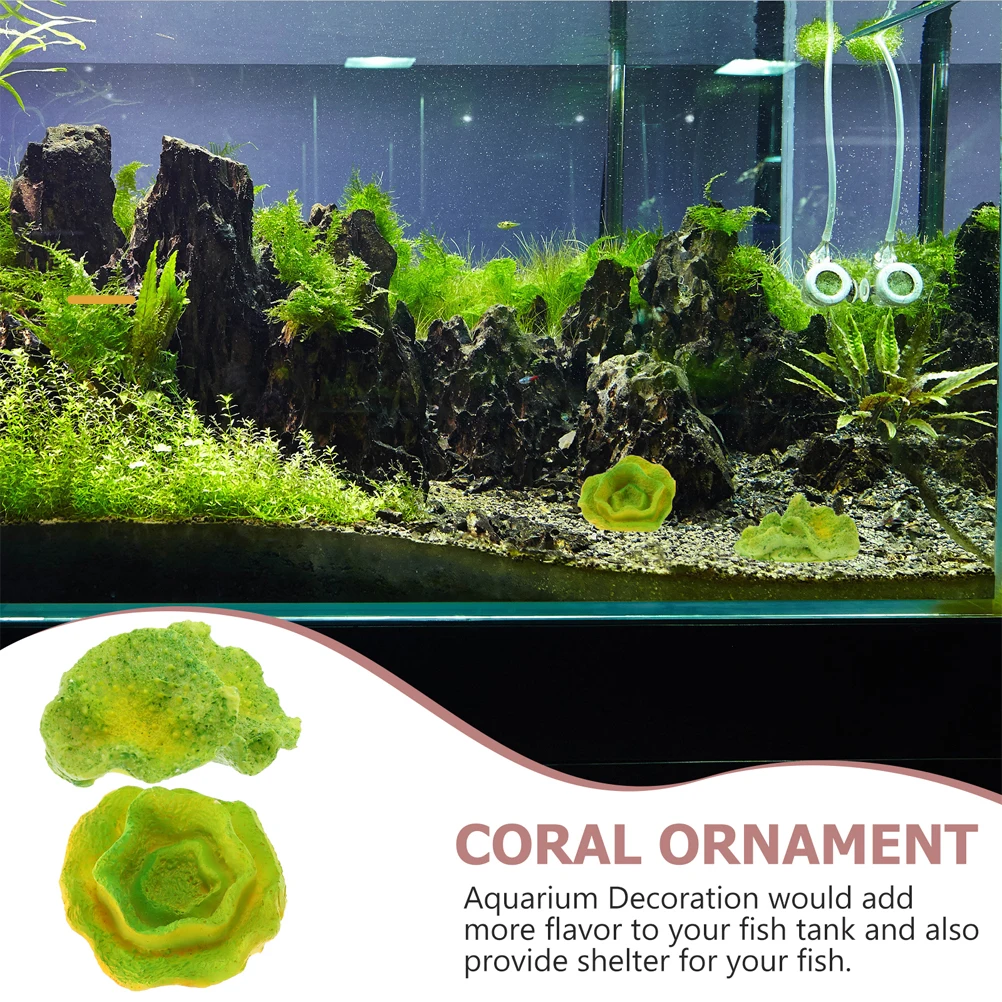 

Aquarium Decorations Coral Set Ornaments Tank Environmental Resin Mini