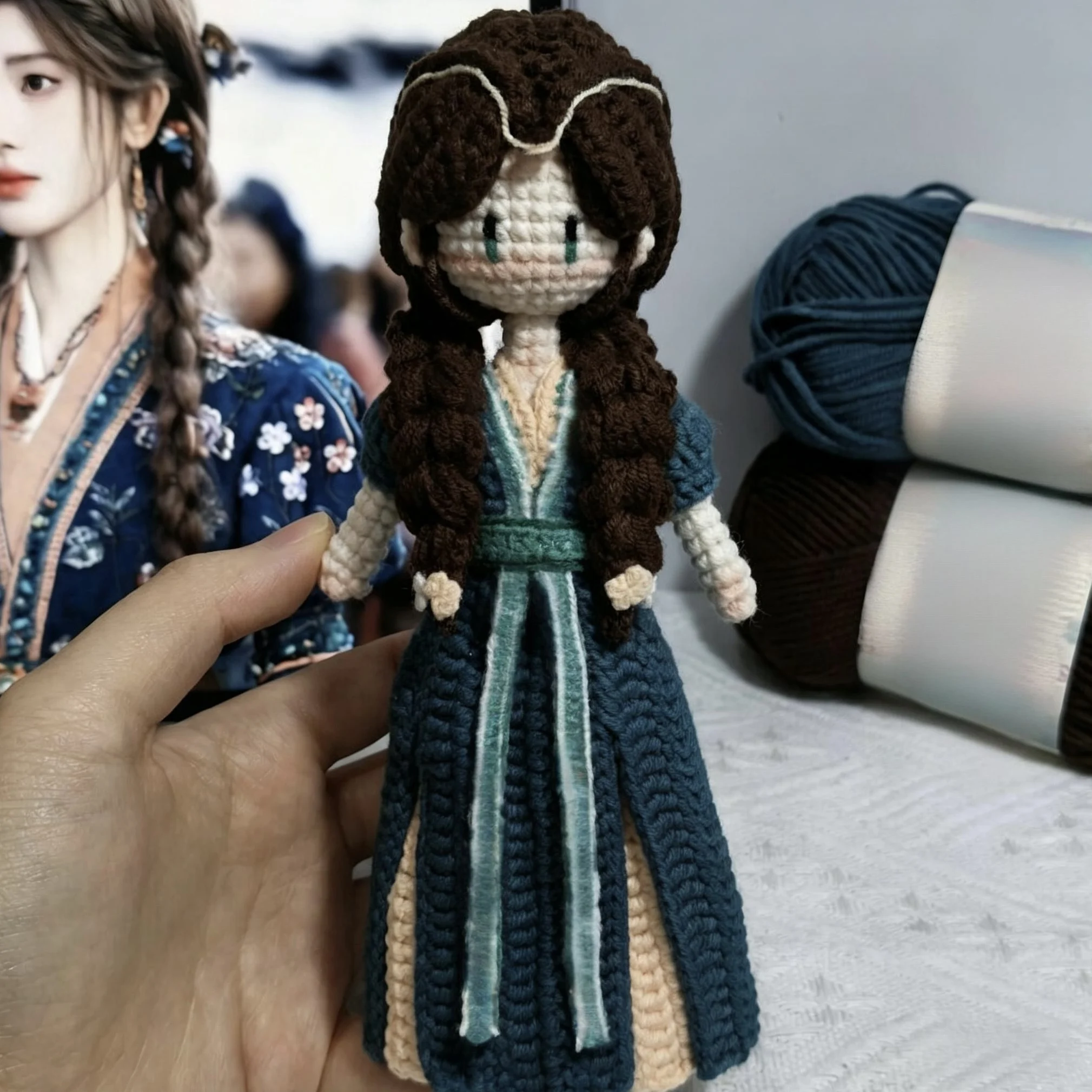 kit-de-materiais-diy-para-ornamentos-de-lua-tricotados-a-mao-kit-de-artesanato-de-chaveiro-de-fio-para-acessorios-de-vestuar