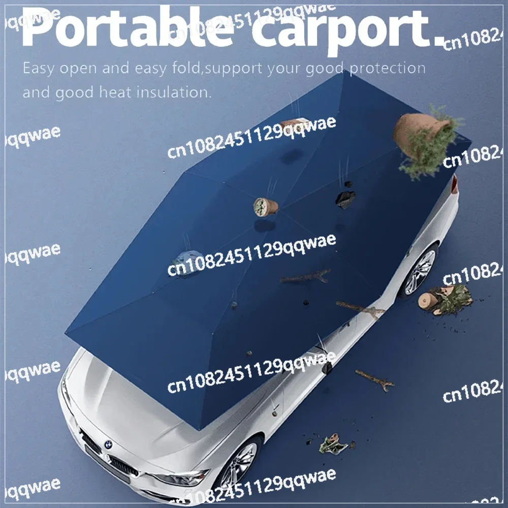 Fully Automatic Sunshade on Roof Car Sunshade Umbrella 3.8*2.7M Mobile Car Canopy Windproof Hail Proof Sunshade Automobiles