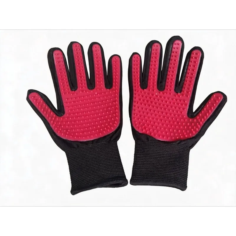 Rubber Pet Grooming Gloves 1PC Hair Remove Massage Floating Brush Cat Dog view 2