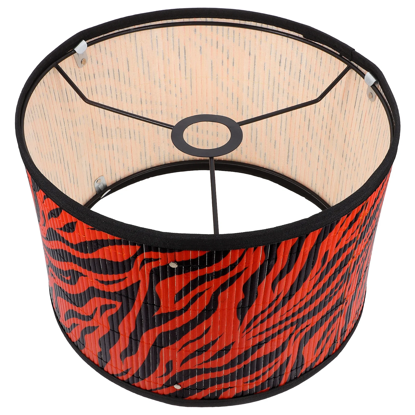 1 قطعة غطاء مصباح الخيزران منقوشة لمبة مكتب الظل لا سلك الطاقة سهلة التركيب للمنزل فندق غرفة نوم دراسة إضاءة ديكوريّة