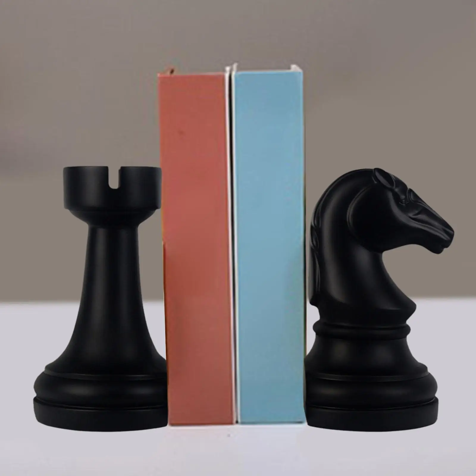 

Chess Bookends Resin Statue Stoppers Bookends for Heavy Books for Desktop