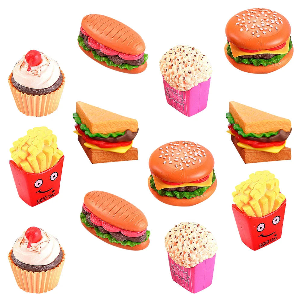 Simulated Hamburger Hot Dog Simulation Playing House Toys Plastic Fast Food Playset Toddler