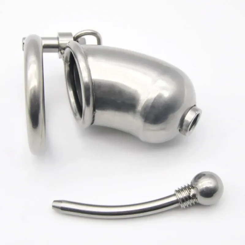 New Male Metal Chastity Device with Catheter Cock Cages Anti-Cheating Penis Lock Male Chastity Belt 성인용품 Gay Men Adults Male 18+