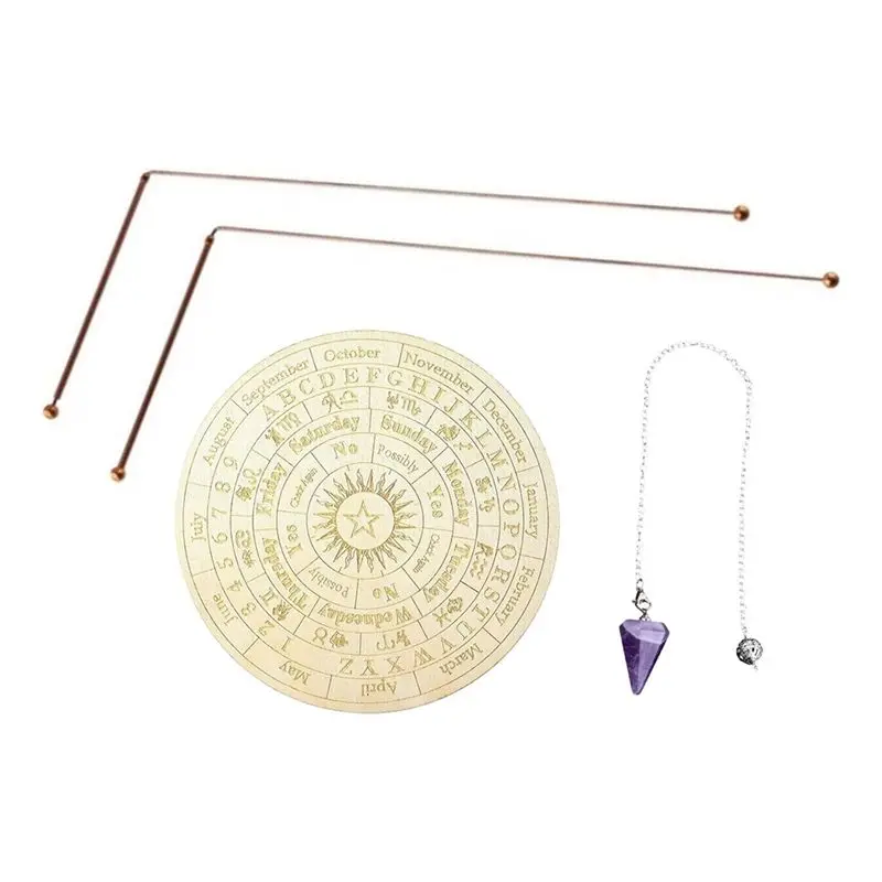 BAAJ-Coppers Dowsing Rods Set With Divining Rods+Pendulums+Divination Mat For Energy Locating And Ghostly Huntingstorage Bag