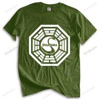 Hot sale men brand t shirt summer cotton tshirt LOST DHARMA INITIATIVE HANSO FOUNDATION SWAN STATION T SHIRT drop shipping