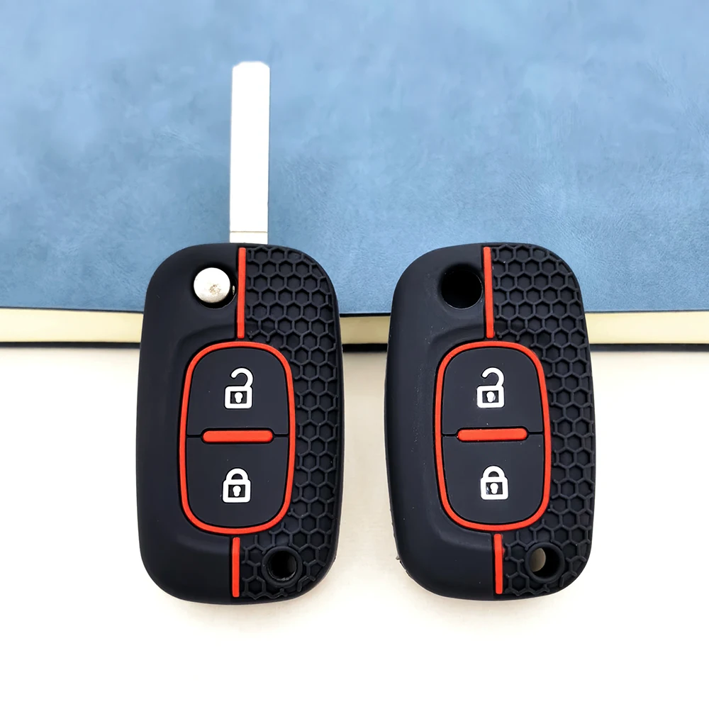 Funda de silicona para llave a distancia de coche, carcasa protectora para Renault Clio 3 2010 Grand Modus Megane Kangoo Clio 2017 2018 para Lada