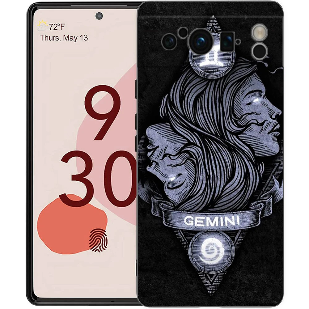 برج الحمل ليو الميزان الحوت العذراء الجدي الدلو جراب هاتف لجوجل بكسل 9 8 7 6 برو XL 8A 6A 7A 5G لينة غطاء من البولي يوريثان Fundas #4