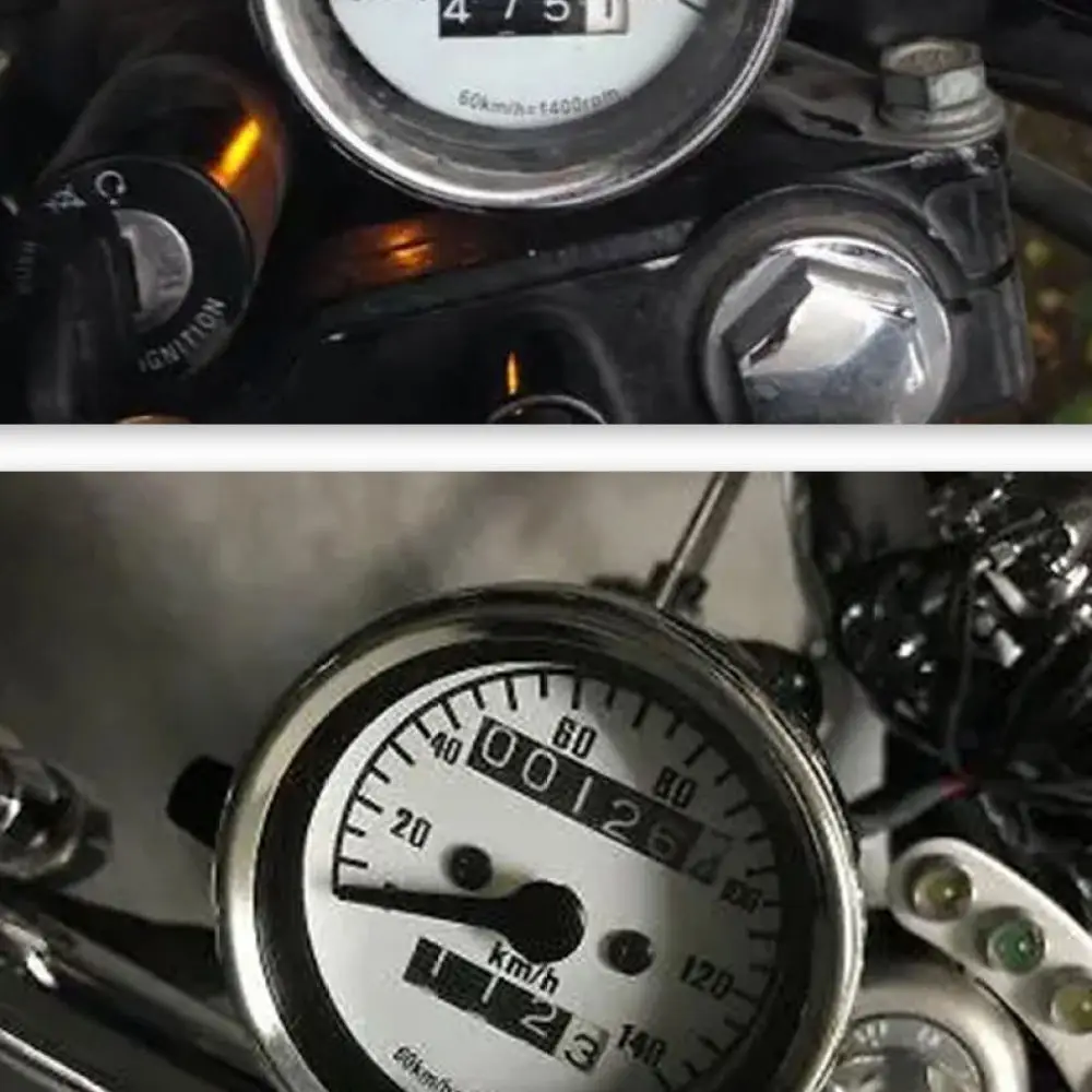 Vintage Style Motorcycle Gauge Speedometer Mechanical Dual Odometer Cluster For Monkey Jialing 70 Retro Modified Accessory