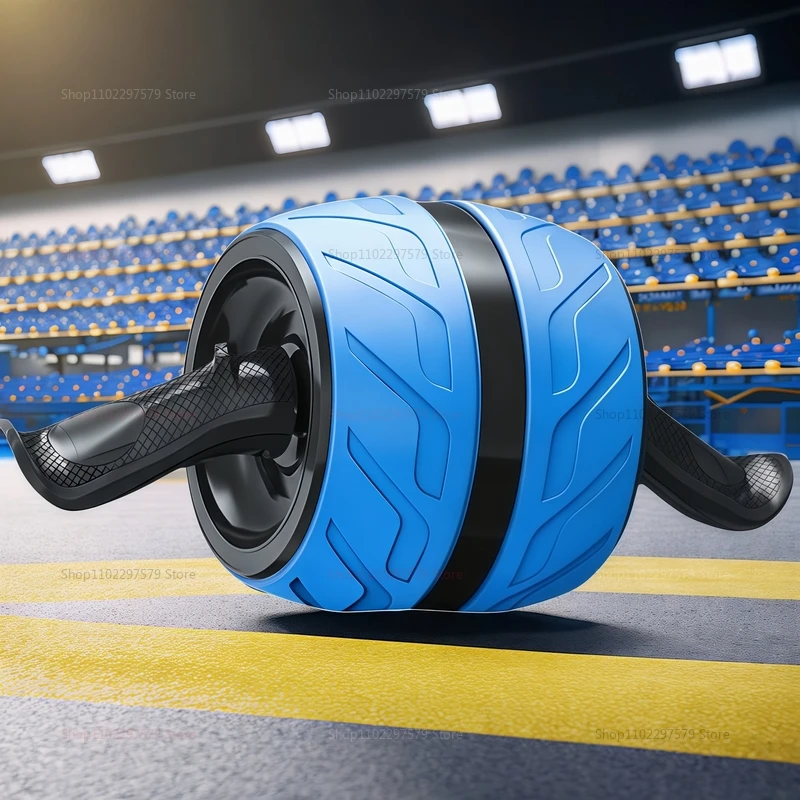 أسطوانة رياضية صغيرة للبطن مع وسادات للركبة، معدات تدريب غير قابلة للانزلاق للتدريب الأساسي في صالة الألعاب الرياضية المنزلية، آمنة وموثوقة