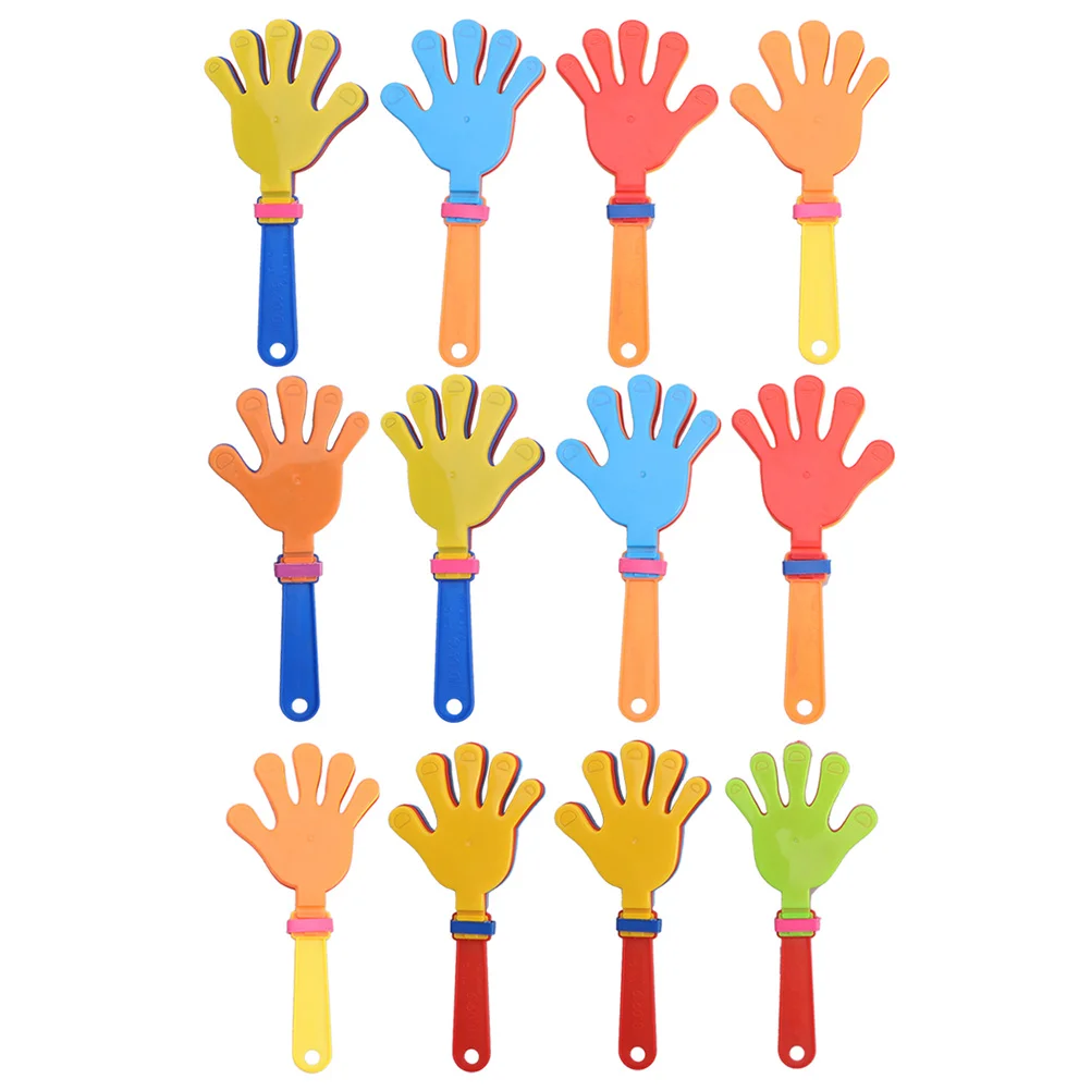 12 PCS Plastic Palm Clap Clapper Hand Groan Tube Bulk Toys for Kids Musical Sound Making Party Favor Large