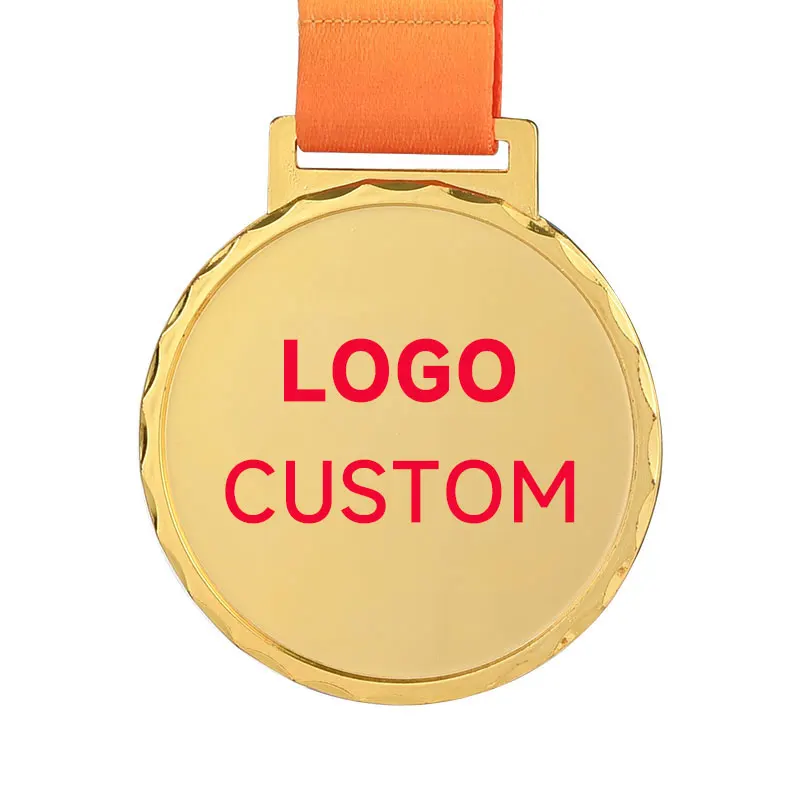 Manufacturer Wholesale Prints Sticker Metal Craft Zinc Alloy Brass Race Award Custom Logo Sport Sublimation Blank Medal