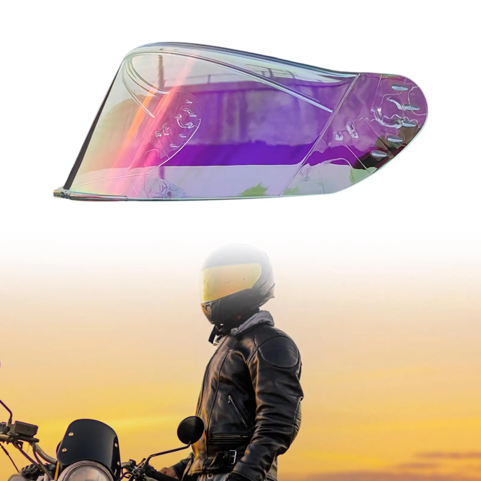

Universal Helmet Visor Lens Anti Scratch Wind Shield Motorbike Accessory for Improved Visibility on