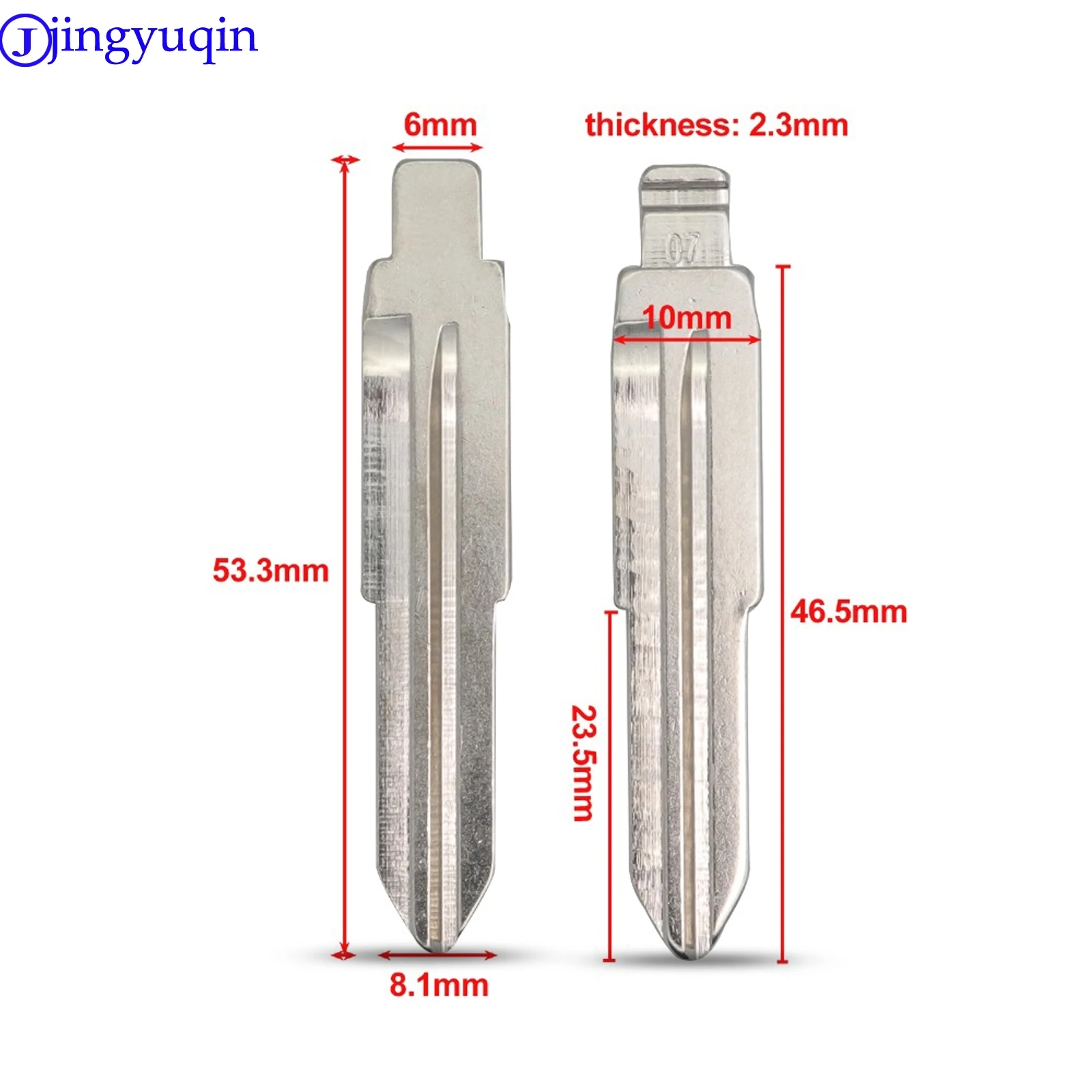 

jingyuqin 07# Blade Replacement Flip Folding Remote Key Blade Car key Blank For Mitsubishi Outlander Grandis ASX Pajero