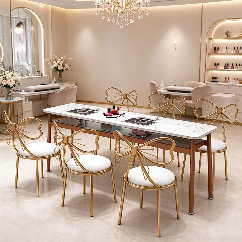 Simple Rustic Manicure Table Chinese Metal Unique High Quality Manicure Table Trendy Classic Manicura Mesa Nails Furniture