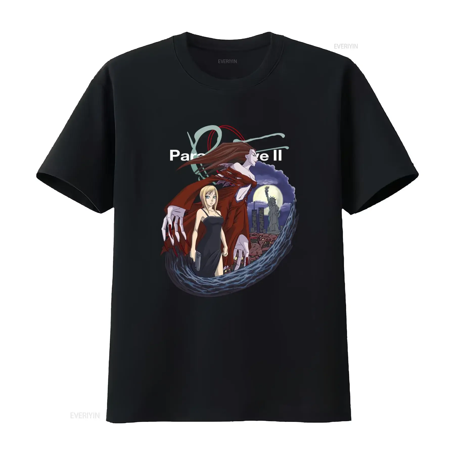 Camiseta de videojuego retro Parasite Eve II Aya Brea, estilo vintage lavado, a la moda, unisex, streetwear ligeramente desgastado