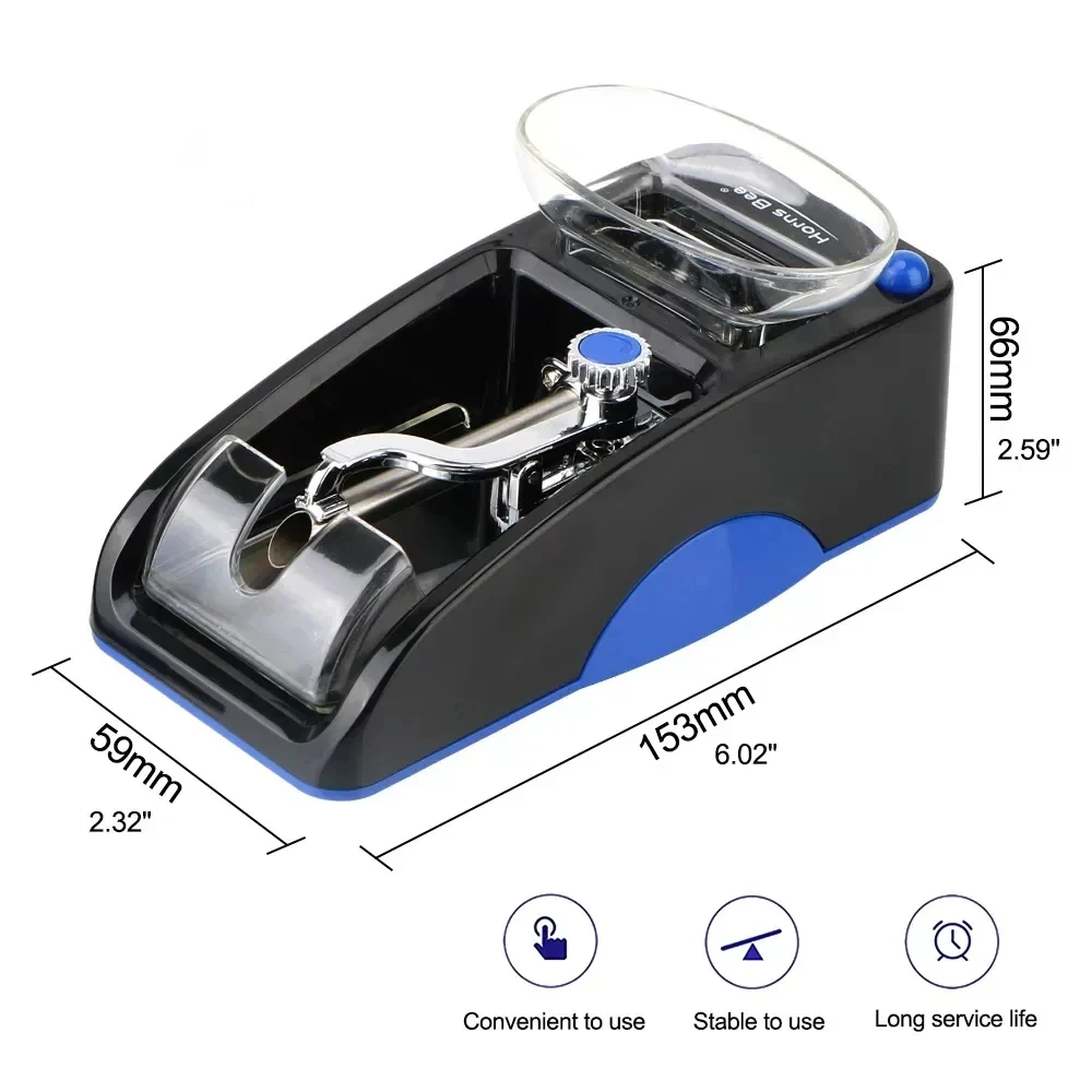 6.5 8.0MM Slim Tube Automatic Cigarette Rolling Machine Electric Tobacco Injector Filling Maker Roller DIY Smoking Accessories