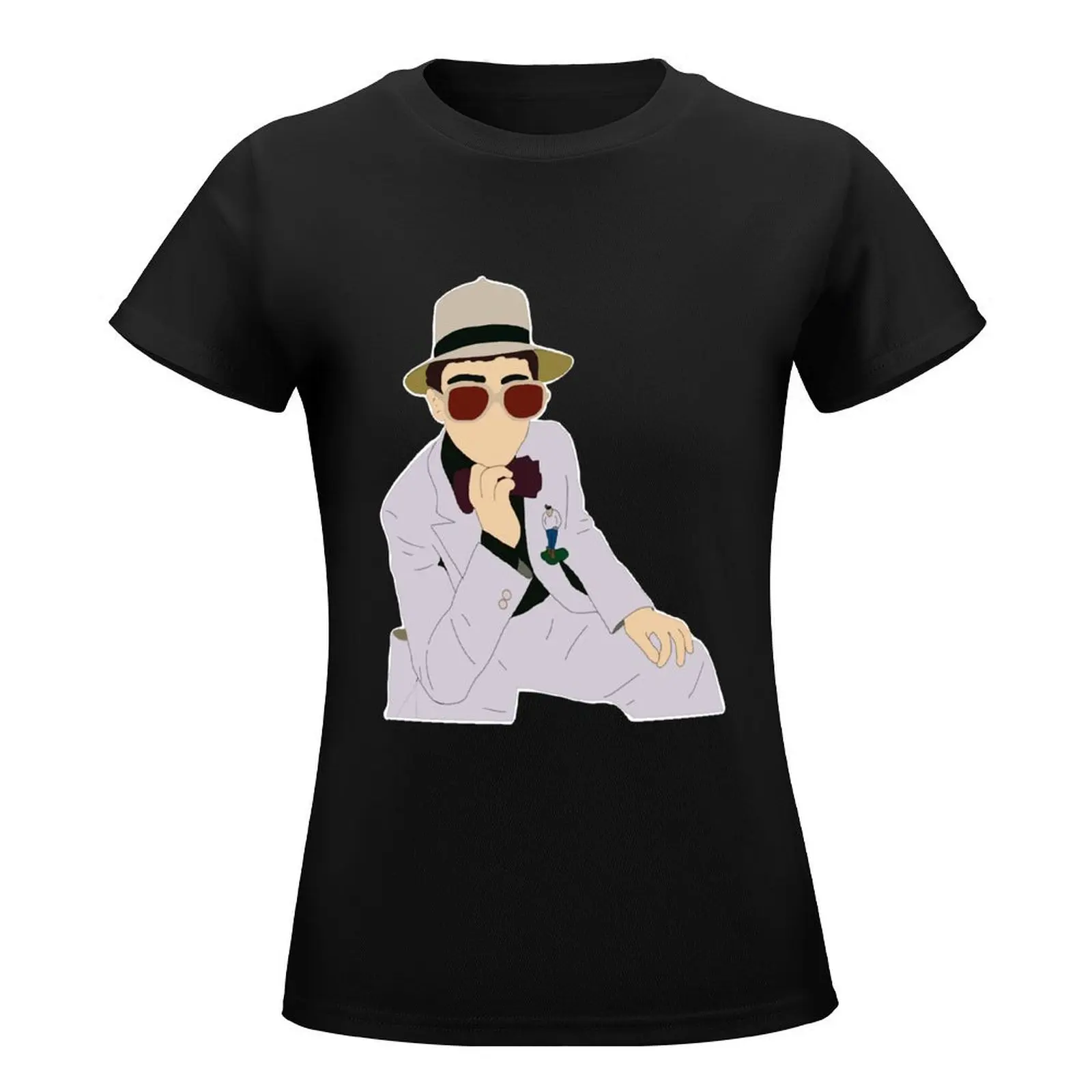 GérArt Elton Music T-Shirt pour Femme, John Greatest Hits Music T-Shirt Kawaii Clothes, Oversized 600 Vintage Clothes, pensionshirts