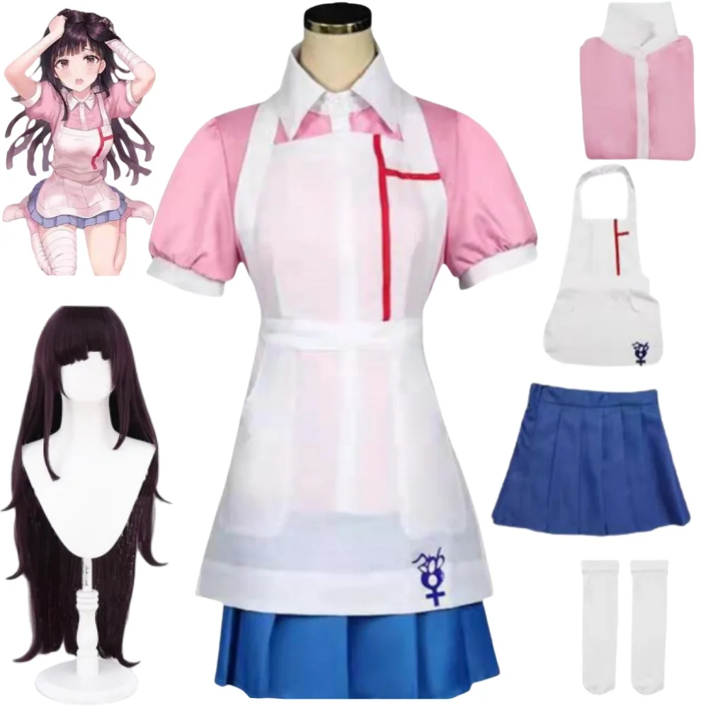 Mikan Tsumiki Cosplay Costume Game Danganronpa Cosplay Women Wig Cute Cosplay Nurse Costume Halloween Christmas Festival Party