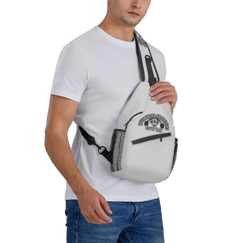 Mode Powerhouse Gym Schulter taschen für reisende Männer Fitness Bodybuilding Cross body Brust Rucksack Schulter Tages rucksack