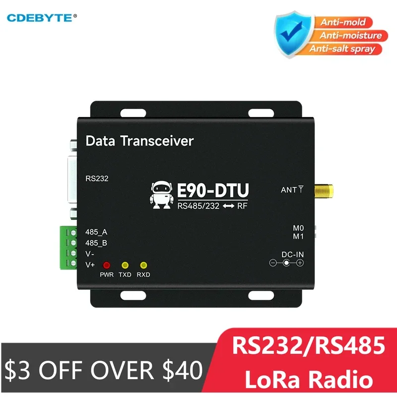 

Беспроводной радиоприемник LoRa RS232/RS485, 915 МГц, 868 МГц
