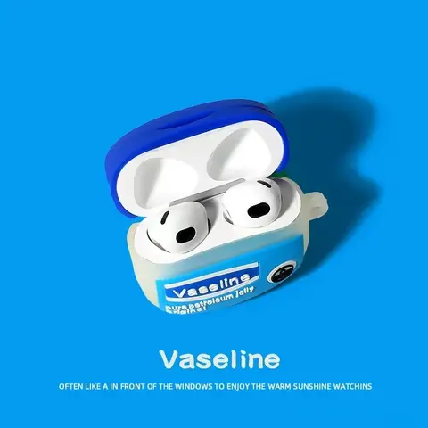 For AirPods Pro3 Pro2 4 3 2 1 Pro Earphone Case 3D Creative Vaseline Cartoon Silicone Protective Headphone Box Cover