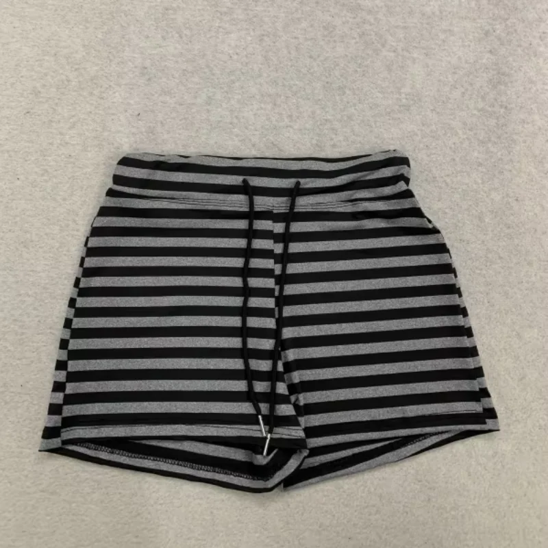 Y2k Summer Gothic Vintage High street Striped Shorts Subculture Millennium Sweetheart Spicy Girl Street Wearing Versatile Shorts