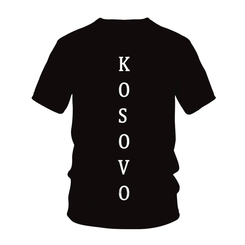 Kosovo National Flag Pattern Same T-shirt Men's Hot New Summer Women's Short-sleeved T-shirt Top Shirt Children's 3D