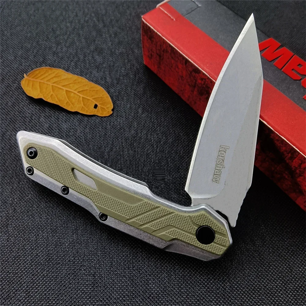 KS 1369 Salvage Pocket Folding Knife 8Cr13Mov Blade G10 Handle Outdoor Camping Hunting Survival Rescue EDC Knives Gift