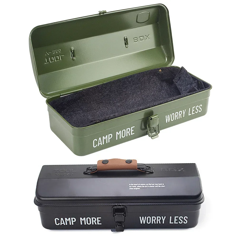 

Portable MetalTool Box Camping Tool Box Suitcase For Screwdrivers Wrenche Drill Suitable For Storing Outdoor Camping Metal Tools