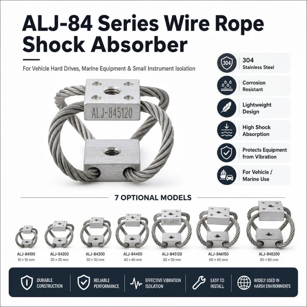 Stainless Steel Wire Rope Shock Absorber Shock Isolation ALJ Series Wire Rope Vibration Isolator Shock Absorber Damper