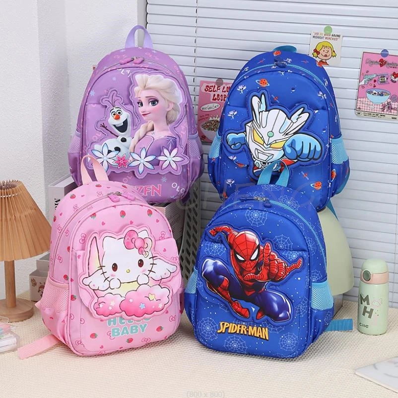 Hot Frozen Elsa Princess School Bag Kindergarten Backpack Hello Kitty Fashion Toddler Girl Boys Bookbag Shoulder Bag Mochila