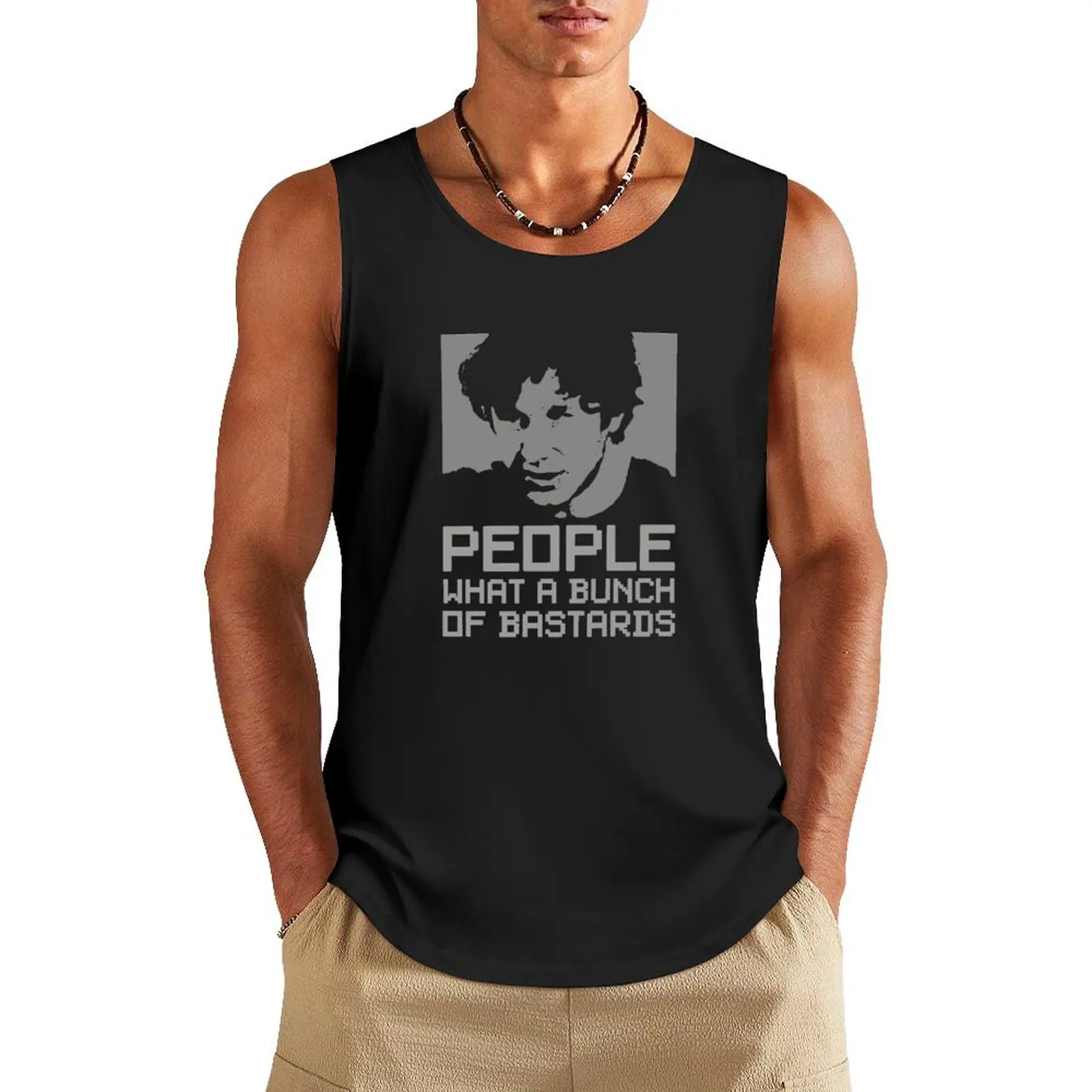 

People what a bunch of bastards Tank Top Men's summer vest Men's gym articles Fitness men clothing Man gym clothes