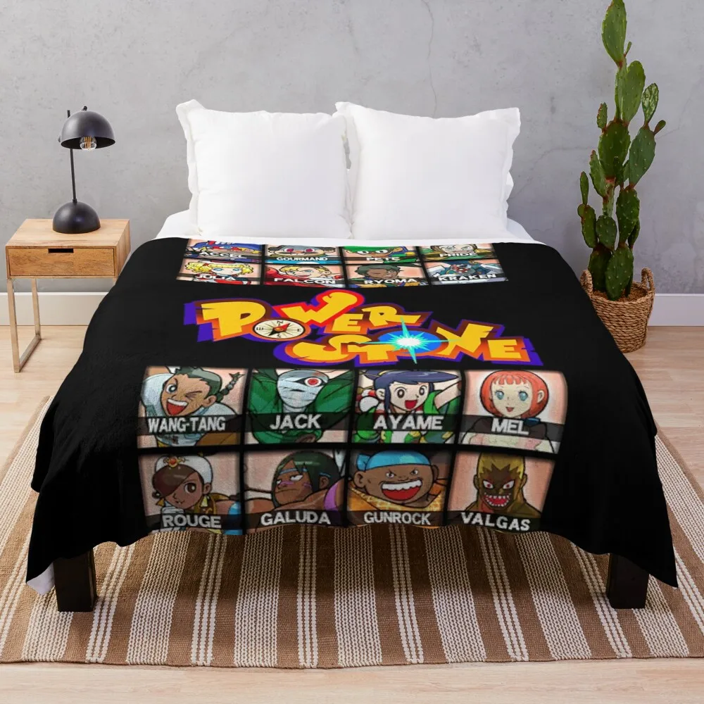 

Power Stone characters Throw Blanket Hairy Blankets Beautiful Blankets