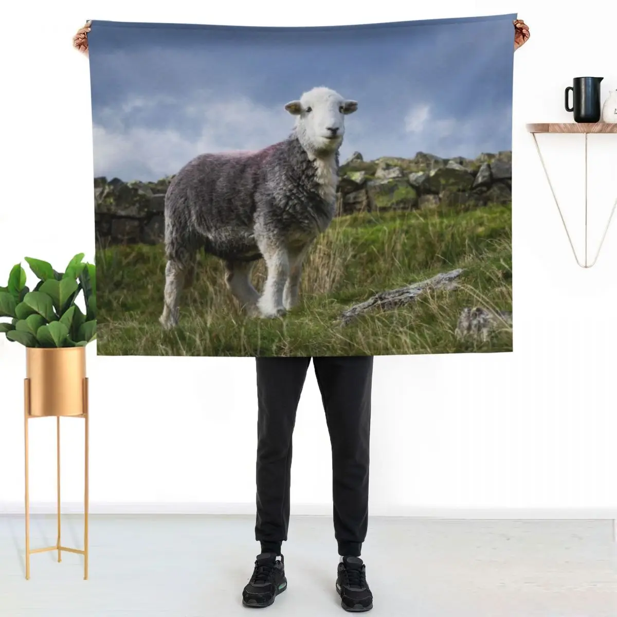 

Happy Herdwick Throw Blanket Soft Solid Color Blanket for Couch Bed