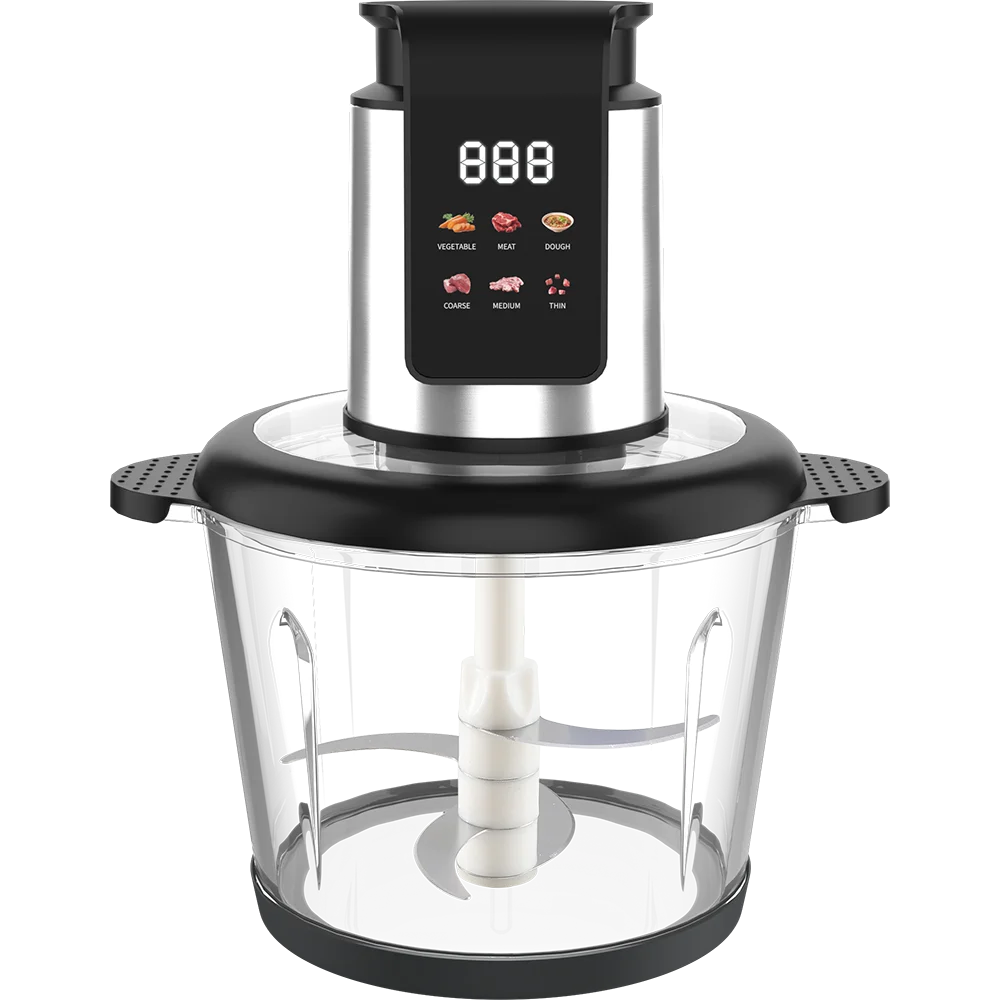 

2025 New Design Digital 2L 3L Wholesale Small Meat Chopper Food Stainless Steel 4 Blade Electric Meat Grinders For Sale