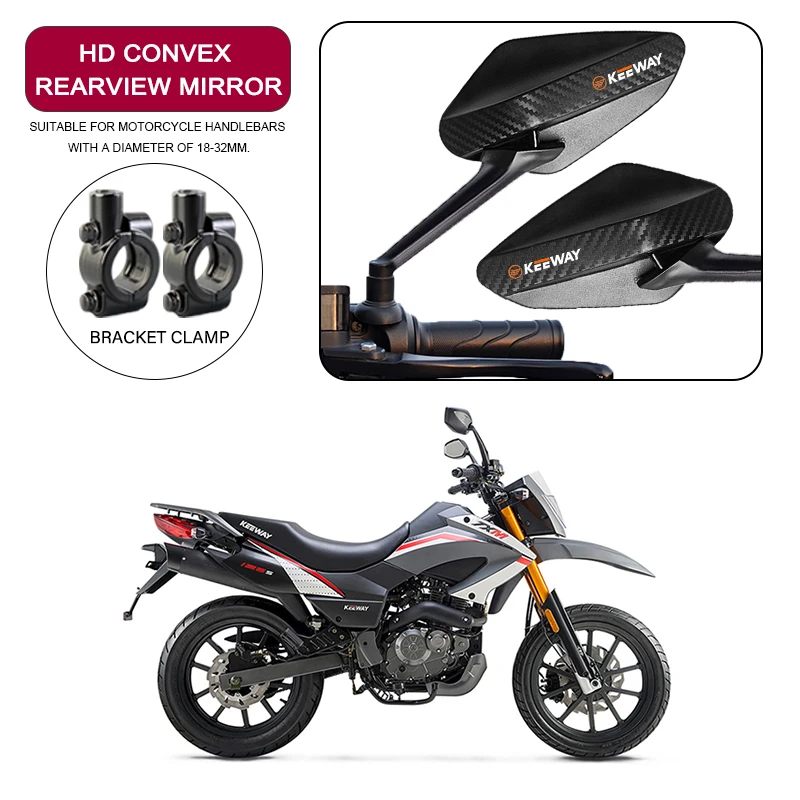 Motorcycle Rear View Mirror Reverse Mirrors Reflective Side Mirror For Keeway Hurricane Vieste Cityblade Superlight RKR RKF