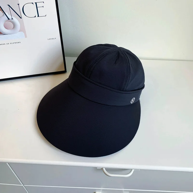 

Long Brim Sun Visors for Women Removable Empty Top Baseball Caps Outdoor Cycling Hiking UV Protection Sunshade Travel Beach Hats