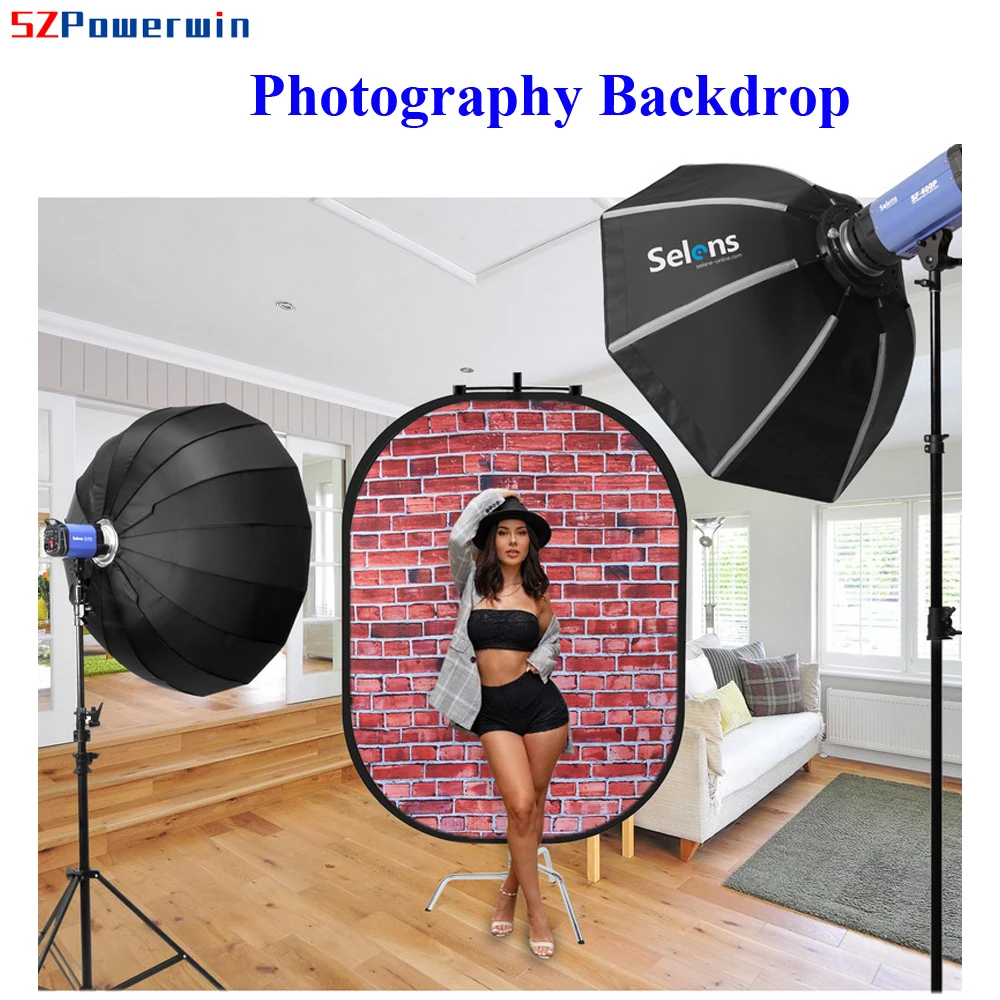 SZPowerwin New Foldable Dual Sided Photo Studio Cotton Backdrop Plate Board Multi Color 150x200cm Photography Background Panel