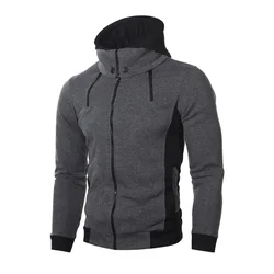 Men's Trendy Hoodies Autumn Winter Thicken Fleece Zip Up Male Warm Coats Outdoor Jackets Heavyweight Hooded Jacket for Men