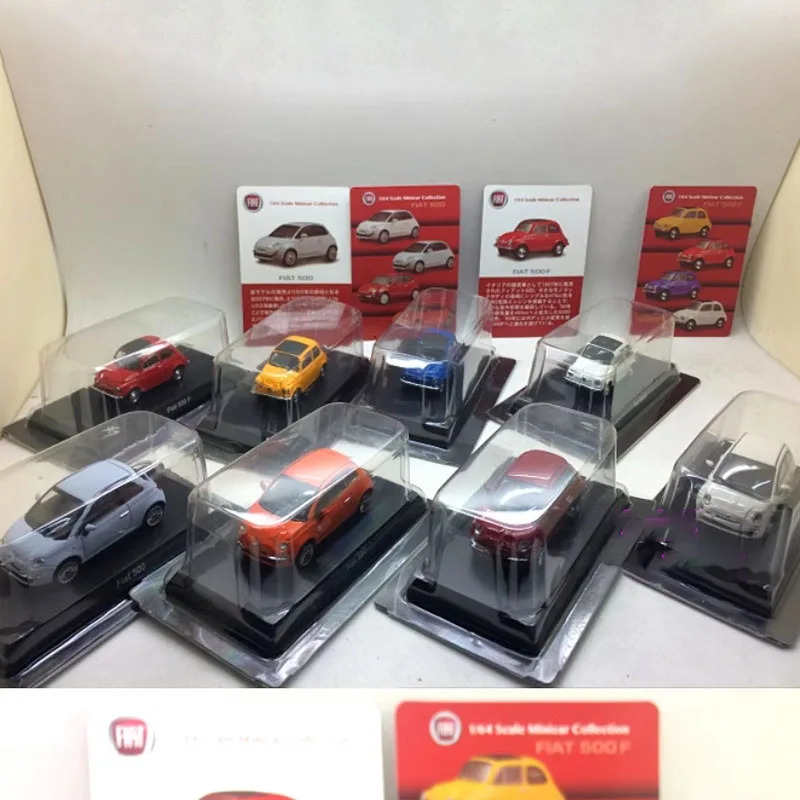 โลหะผสมDiecast KYOSHO 1/64 Scale Fiat 500 500Fรถคลาสสิกผู้ใหญ่ของที่ระลึกของขวัญจอแสดงผลแบบคงที่