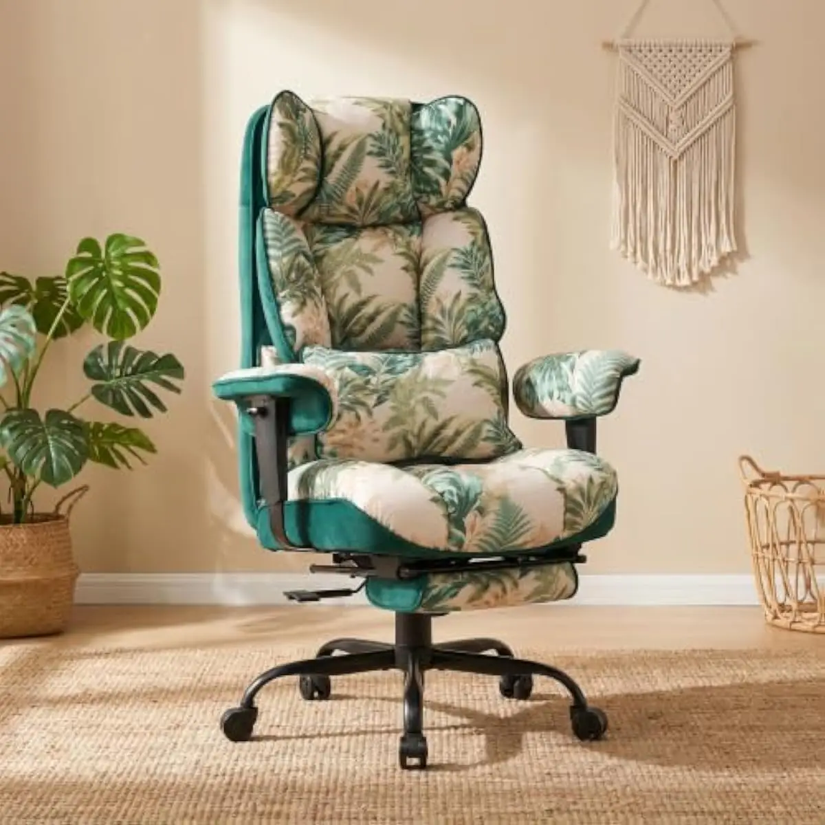 Big and Tall Ergonomic Desk Chair with 22 Inch Wide Seat, 31.5 Inch High Backrest, 6 Inch Thick Pocket Spring Cushion, 135 Degre