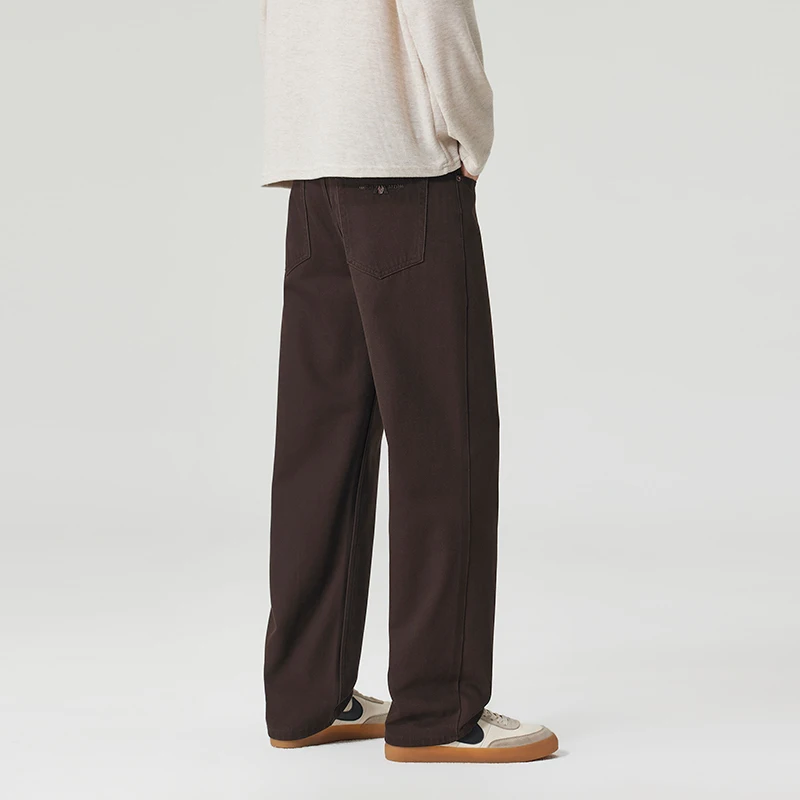 2026 100% Cotton New Autumn and Winter Pure Cotton Loose Straight American Trend Non-elastic Versatile Youth Pants