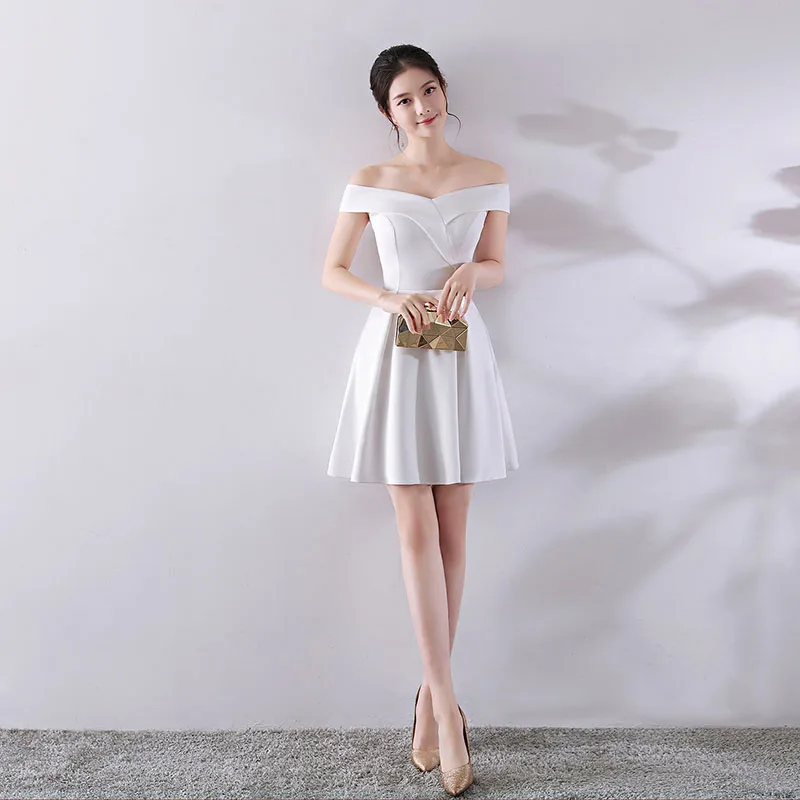 DongCMY Spring New Summer Red Short One-shoulder Graduation Dress Bar Mitzvah Cocktail Dress