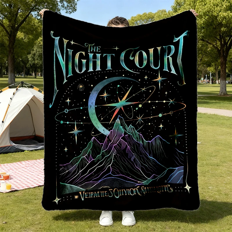 Velaris The Night Court Acotar Two-Sided  Flannel Blanket, Velaris The Night Court Flannel Throw, Court