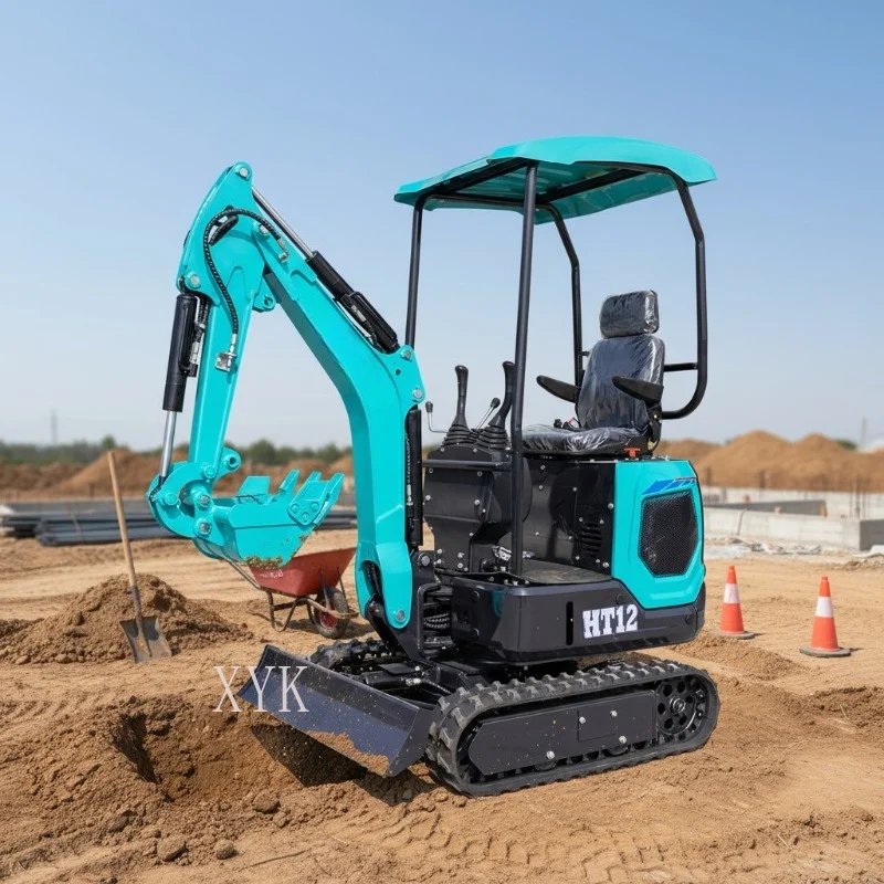FOB Price Deposit Agricultural Mini Excavator 1200KG Multifunctional Digging Log Grabbing Digger Machine For Farm Land Work